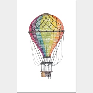 Vintage Hot Air Balloon Posters and Art